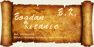 Bogdan Kitanić vizit kartica